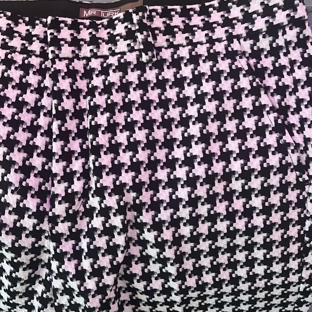 Mr. Turk Black and White Houndstooth Men's Shorts - Picture 3 of 5